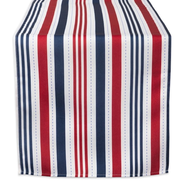 Fastfood 14 x 108 in. Patriotic Stripe Outdoor Table Runner FA1536622 - main
